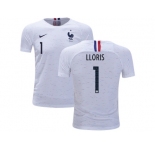 France #1 Lloris Away Kid Soccer Country Jersey