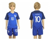 France #10 Gignac Home Kid Soccer Country Jersey