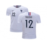France #12 Tolisso Away Kid Soccer Country Jersey