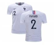 France #2 Pavard Away Kid Soccer Country Jersey