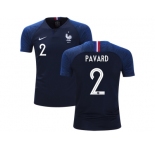 France #2 Pavard Home Kid Soccer Country Jersey