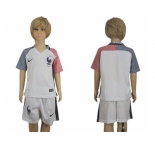France Blank Away Kid Soccer Country Jersey