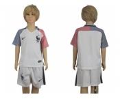 France Blank Away Kid Soccer Country Jersey