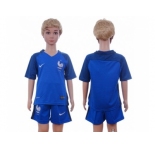 France Blank Home Kid Soccer Country Jersey