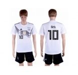 Germany #10 Ozil White Home Soccer Country Jersey