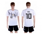 Germany #10 Ozil White Home Soccer Country Jersey