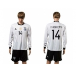 Germany #14 Champions White Home Long Sleeves Soccer Country Jersey