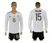 Germany #15 Volland White Home Long Sleeves Soccer Country Jersey