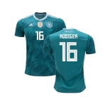 Germany #16 Rudiger Away Soccer Country Jersey