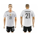Germany #21 Gundogan White Home Soccer Country Jersey
