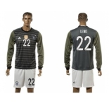 Germany #22 Leno Away Long Sleeves Soccer Country Jersey