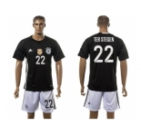 Germany #22 Ter Stegen Black Goalkeeper Soccer Country Jersey