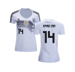 Women Germany #14 Emre Can White Home Soccer Country Jersey