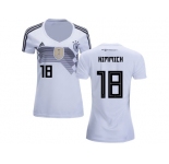 Women Germany #18 Kimmich White Home Soccer Country Jersey