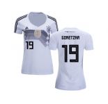 Women Germany #19 Goretzka White Home Soccer Country Jersey