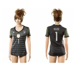 Women's Germany #1 Neuer Away Soccer Country Jersey2