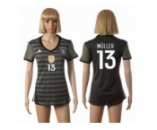 Women's Germany #13 Muller Away Soccer Country Jersey2