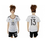 Women's Germany #13 Muller White Home Soccer Country Jersey1