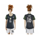 Women's Germany #16 Lahm Away Soccer Country Jersey