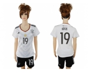 Women's Germany #19 Gotze White Home Soccer Country Jersey