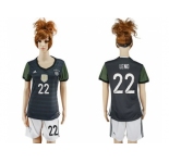 Women's Germany #22 Leno Away Soccer Country Jersey