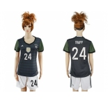 Women's Germany #24 Trapp Away Soccer Country Jersey
