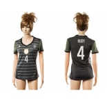 Women's Germany #4 Rudy Away Soccer Country Jersey