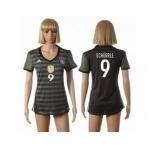 Women's Germany #9 Schurrle Away Soccer Country Jersey1