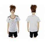 Women's Germany Blank White Home Soccer Country Jersey