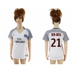 Women's Paris Saint-Germain #21 Ben Arfa Sec Away Soccer Club Jersey