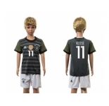 Germany #11 Klose Away Kid Soccer Country Jersey