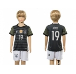 Germany #19 Gotze Away Kid Soccer Country Jersey