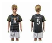 Germany #5 Hummels Away Kid Soccer Country Jersey