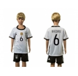 Germany #6 Khedira White Home Kid Soccer Country Jersey