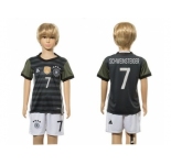 Germany #7 Schweinsteiger Away Kid Soccer Country Jersey