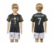 Germany #7 Schweinsteiger Away Kid Soccer Country Jersey