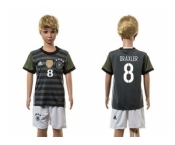Germany #8 Draxler Away Kid Soccer Country Jersey