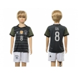 Germany #8 Ozil Away Kid Soccer Country Jersey