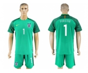 England #1 Forster Green Goalkeeper Soccer Country Jersey
