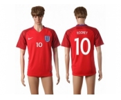 England #10 Wayne Rooney Away Soccer Country Jersey