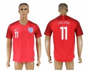 England #11 Lallana Away Soccer Country Jersey