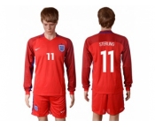 England #11 Sterling Away Long Sleeves Soccer Country Jersey