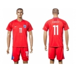 England #11 Vardy Away Soccer Country Jersey