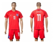 England #11 Vardy Away Soccer Country Jersey