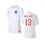 England #13 Butland Home Thai Version Soccer Country Jersey