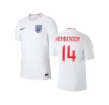 England #14 Henderson Home Thai Version Soccer Country Jersey