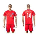 England #14 Walcott Away Soccer Country Jersey1
