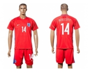 England #14 Walcott Away Soccer Country Jersey1