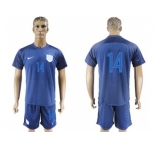 England #14 Walcott Away Soccer Country Jersey