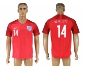 England #14 Walcott Away Soccer Country Jersey